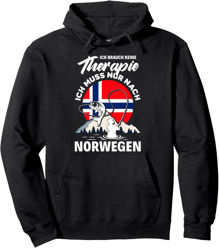 Ich Brauche Keine Therapie Ich Muss Nur Nach Norwegen Pullover Hoodie
