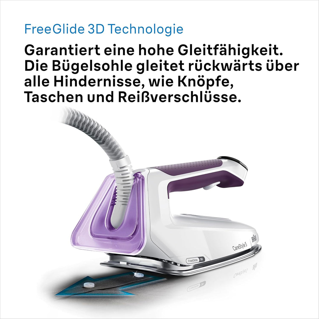 Braun Household CareStyle 5 IS5247 VI Dampfbügelstation - Dampfbügeleisen mit FreeGlide 3D Bügelsohl