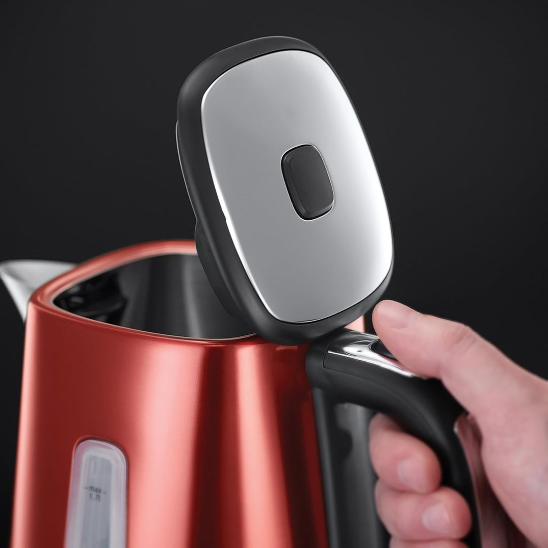Russell Hobbs Wasserkocher, Luna rot, 1,7l, 2400W & Stabmixer 3-in-1 Desire (Zerkleinerer, Mixer- &