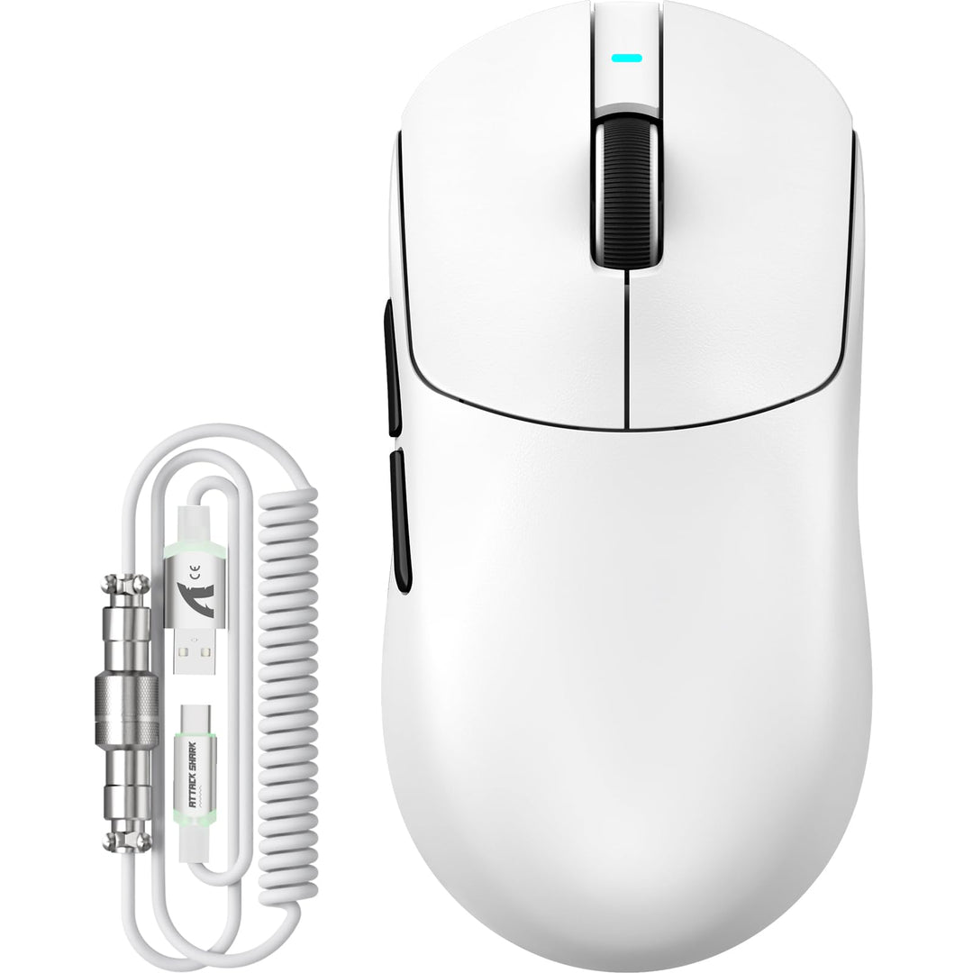 ATTACK SHARK X8 Serie Kabellose Gaming-Maus, 55–65 g Superleicht, PixArt PAW3395/3950 Sensor, BT/2.4
