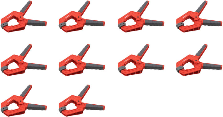 Meister Federzwinge - 75 mm Spannweite - 10 Stück - Bewegliche Spannbacken - Sicheres & einhändiges