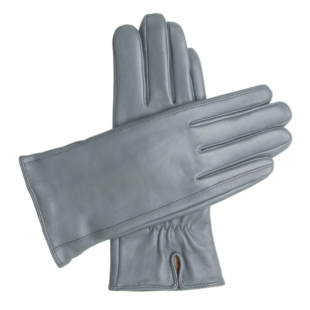 Downholme Klassische Lederhandschuhe mit Innenfutter aus Kaschmir für Damen S Grau, S Grau