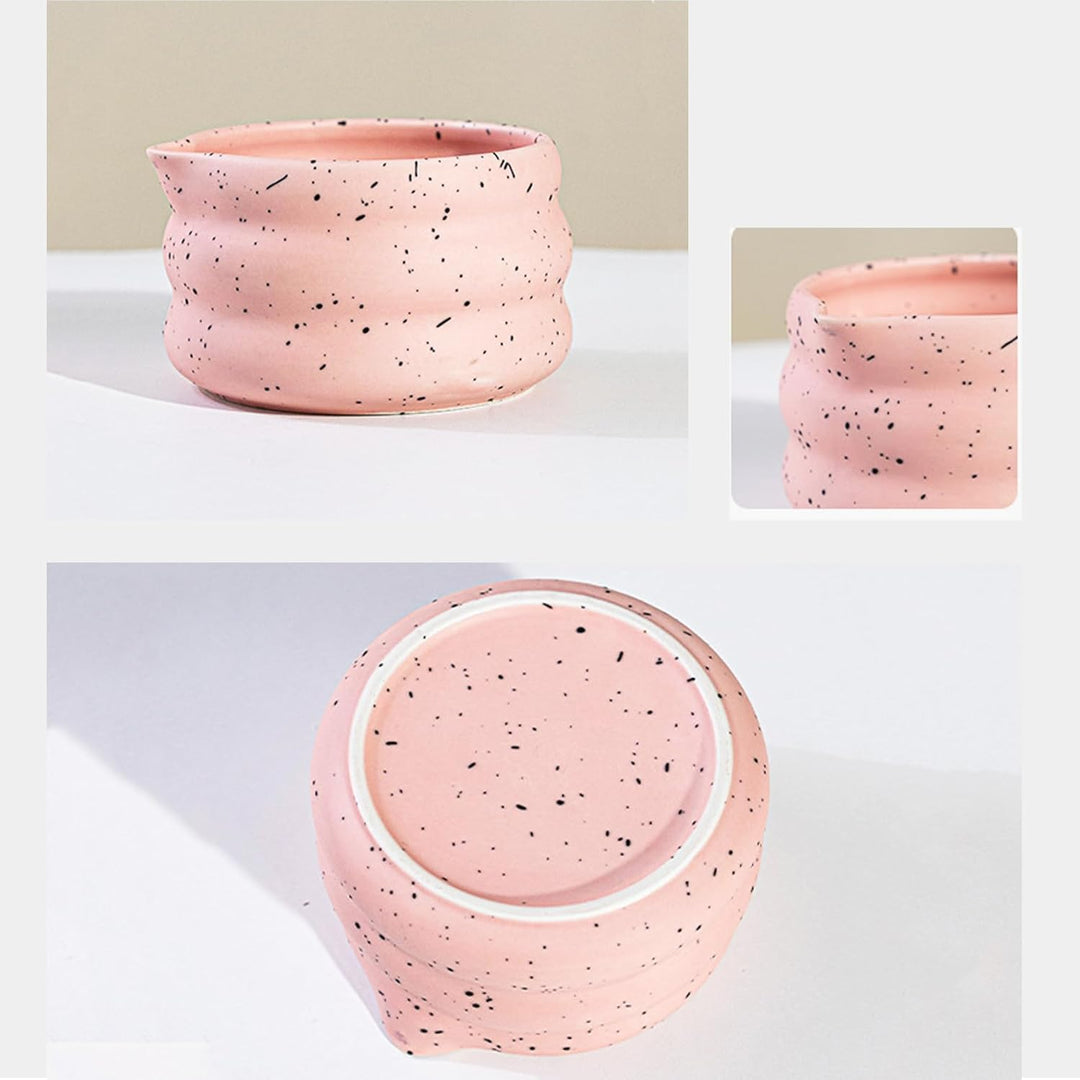 Matcha Tee Set mit Matcha Besen und Schale, Bambus Matcha Schneebesen und Keramik Matcha Besen Halte