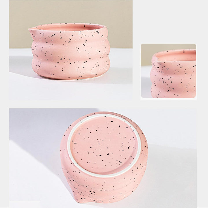 Matcha Tee Set mit Matcha Besen und Schale, Bambus Matcha Schneebesen und Keramik Matcha Besen Halte