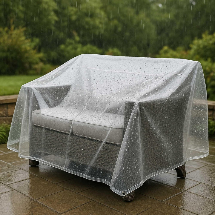 WERKAPRO 11356 Abdeckplane transparent 2 x 3 m 80g/m² PE UV-behandelt 5 m x 7 m, 5 m x 7 m