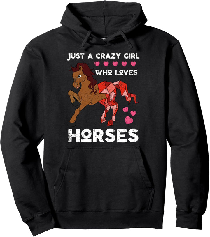 Nur ein verrücktes Mädchen das Pferde liebt Reiterin Pferd Pullover Hoodie