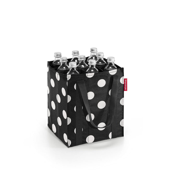 reisenthel bottlebag - 9 Fächer, einfaches Recycling der Flaschen, Tragegurte, Couleur:dots white, D