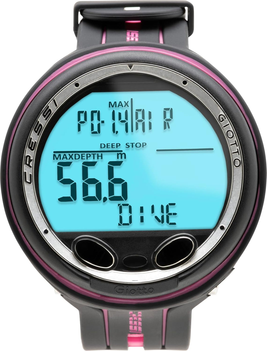Cressi Giotto Diving Computer Premium Tauchcomputer One Size Schwarz/Rosa Single, One Size Schwarz/R