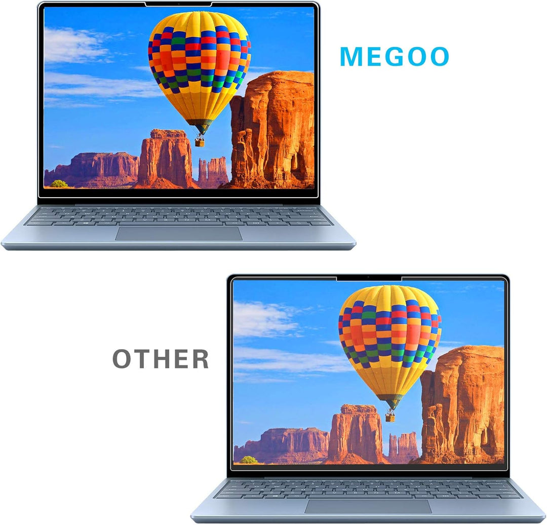 MEGOO [2 Stück] Glas Displayschutzfolie für Microsoft Surface Laptop Go 2 12,4 Zoll 2022-Version und