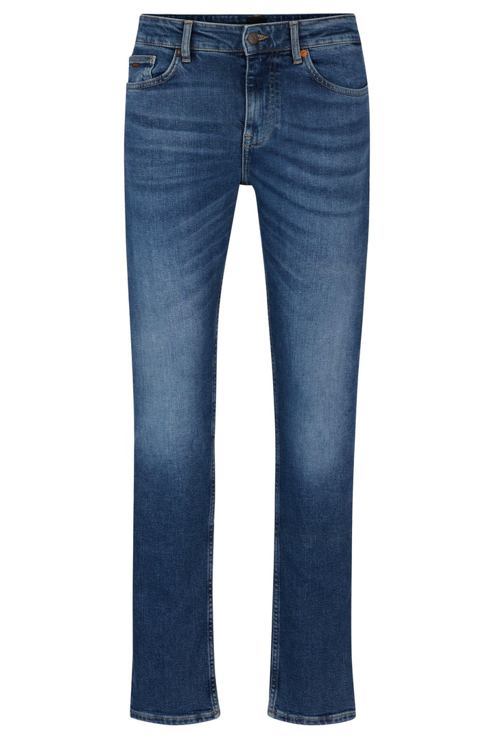 BOSS Herren Delaware BC-L-C Blaue Slim-Fit Jeans aus komfortablem Stretch-Denim 34W / 36L New - Medi
