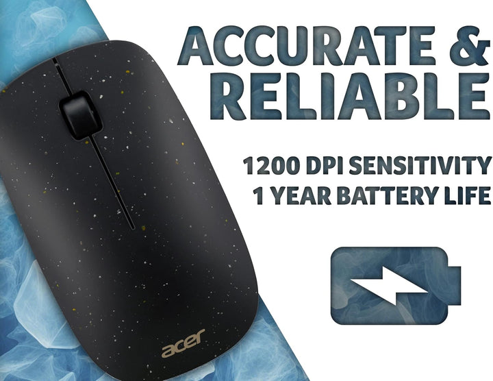 Acer Vero Maus AMR020 - Maus kabellos (2.4GHz Funkmaus, 1200 DPI, Smart-Power-Management, ergonomisc