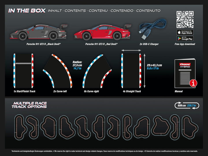Carrera HYBRID Devil Drivers, Rennspass der neuen Generation, Legendäre Rennboliden Porsche 911 GT3