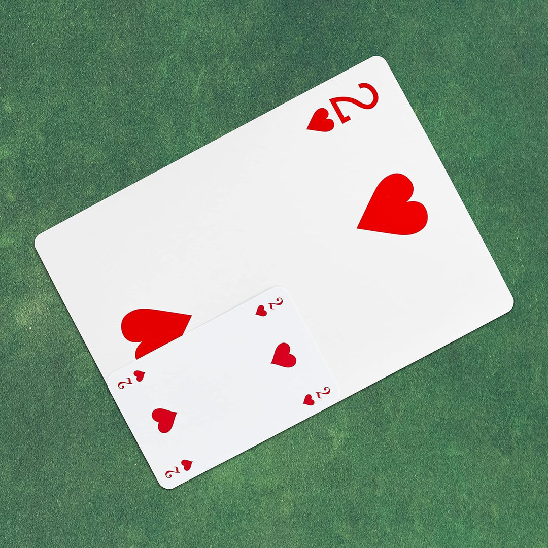 Relaxdays 5 x Jumbo Pokerkarten, 270 Karten, wasserfeste XXL-Kunststoffspielkarten, Spassgeschenk od