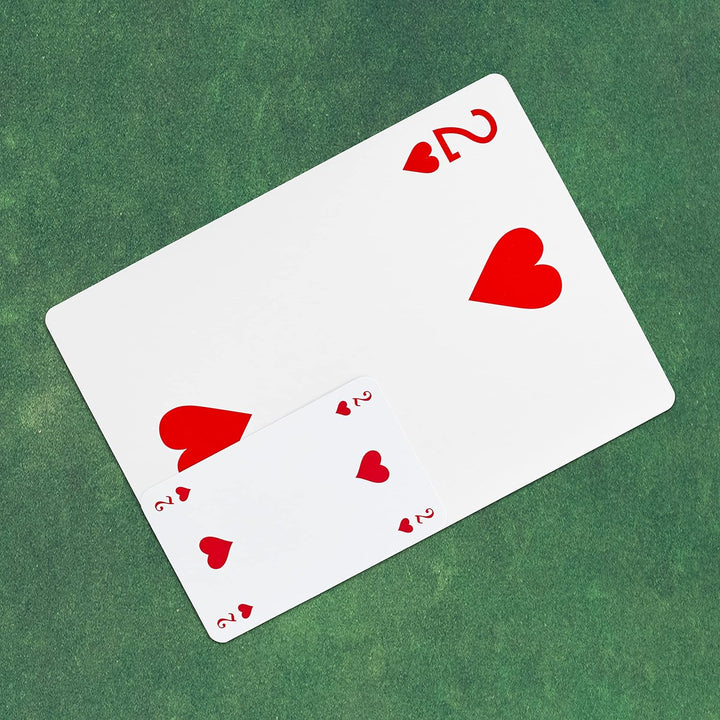 Relaxdays 5 x Jumbo Pokerkarten, 270 Karten, wasserfeste XXL-Kunststoffspielkarten, Spassgeschenk od