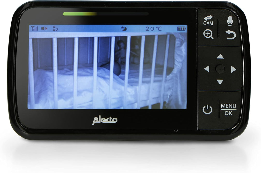 Alecto DVM149 Babyphone mit Kamera - Indoor Videobabyphone mit Bildschirmauflösung: 480x272 - Babyfo