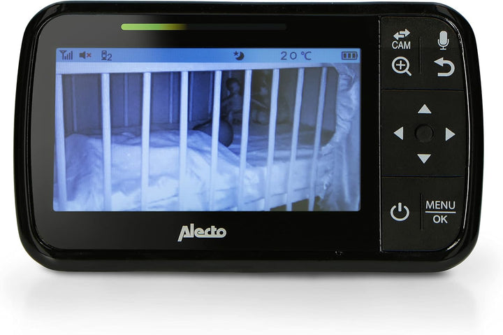 Alecto DVM149 Babyphone mit Kamera - Indoor Videobabyphone mit Bildschirmauflösung: 480x272 - Babyfo
