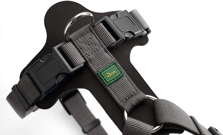 HUNTER AALBORG MIXED Hundegeschirr, M-L, schwarz/grau schwarz/grau 63 - 96 cm, schwarz/grau 63 - 96