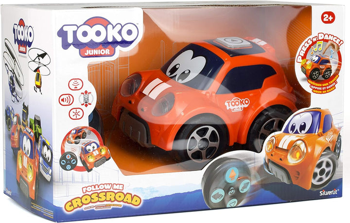 TOOKO 81472 Pre School Spielzeug Ferngesteuerte Fahrzeuge, Orange-Follow Me Crossroad, Follow me Car