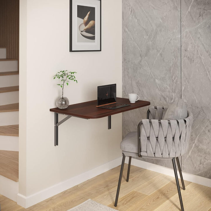AKKE Klapptisch Wandklapptisch Esstisch - Klappbar Faltbar Platzsparend - Abgerundete Ecken - 80cm x