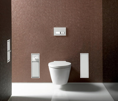 emco ASIS 150 Unterputz-Schrankmodul, Badezimmerschrank als Toilettenpapierhalter & Klobürstenhalter