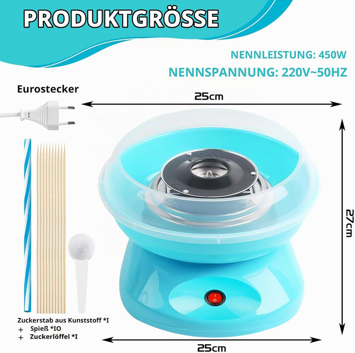 Zuckerwattemaschine Für Zuhause, Retro Cotton Candy Machine 450 W, Zuckerwatte Maschine, Zuckerwatte