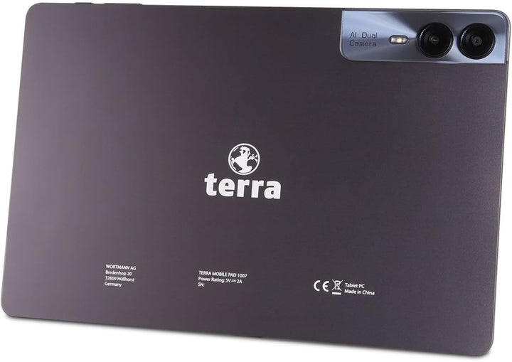 Terra PAD 1007 10.95" IPS/8GB/256GB/LTE/Android 14 7,6 mm Slim PAD mit Octa Core CPU und LTE, 27,8 c