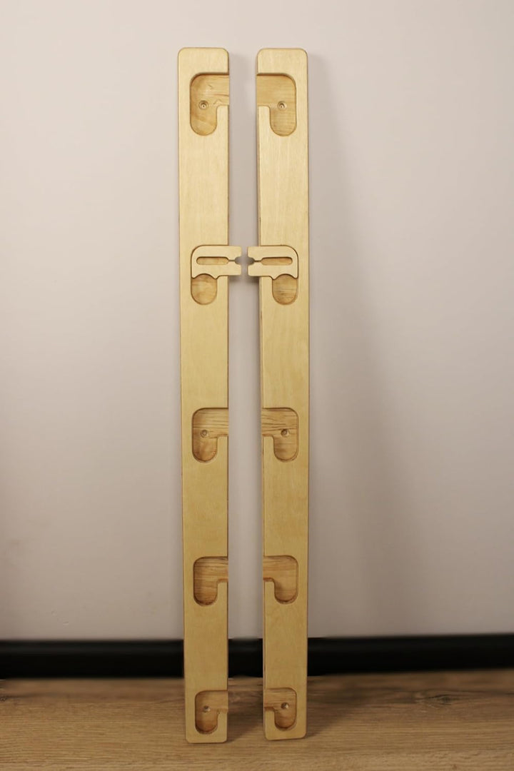 Robuste, einfach zu montierende und verstellbare Klimmzugstange aus Holz mit Arretierung – 5 Höhenst