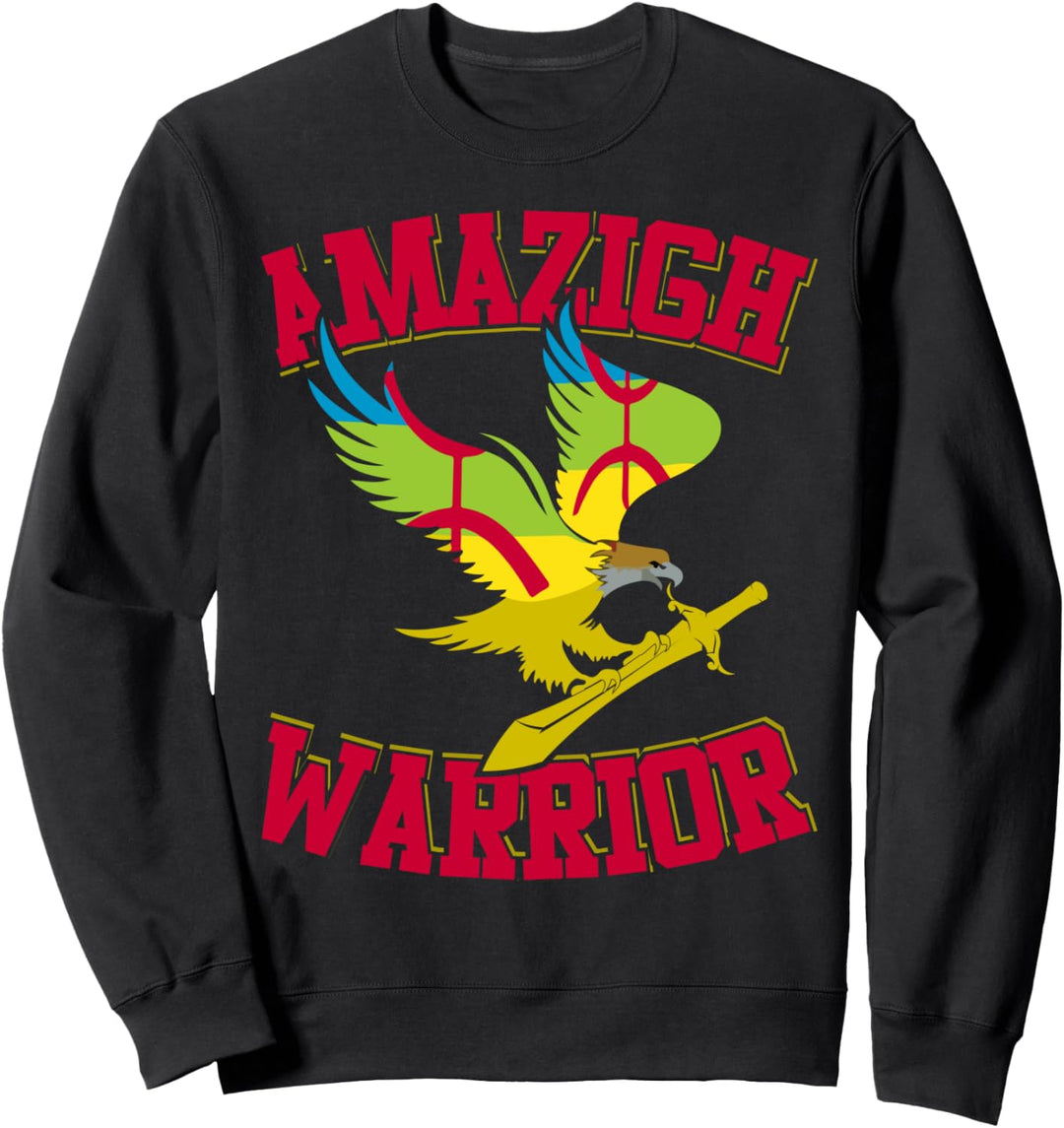 Amazigh Warrior Kabyle Berber Amazigh Flag Sweatshirt