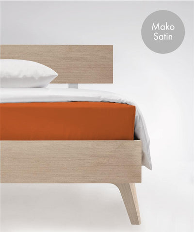 Fleuresse Colours Spannbettlaken, Uni-Mako-Satin, Terra, 140 x 210 cm Terra 140/210, Terra 140/210