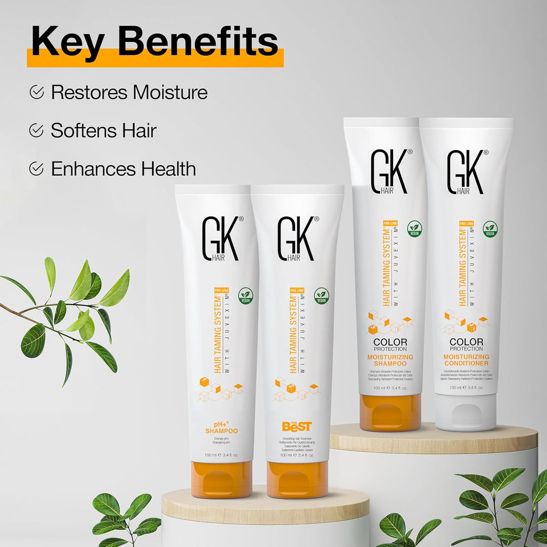 GK HAIR Global Keratin The Best Professional Hair Kit (100ml/3.4 Fl Oz) zum Glätten, Glätten von Ker