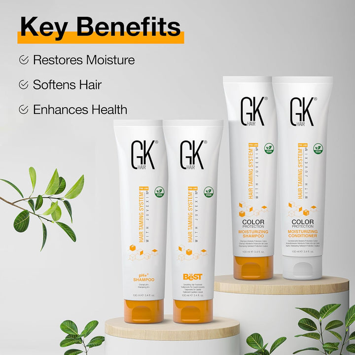 GK HAIR Global Keratin The Best Professional Hair Kit (100ml/3.4 Fl Oz) zum Glätten, Glätten von Ker