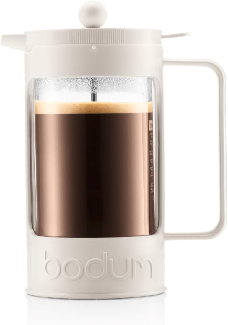 Bodum BEAN Kaffeebereiter für 8 Tassen (Press Filter System, Isoliert, Auslaufschutz, 1,0 liters) cr
