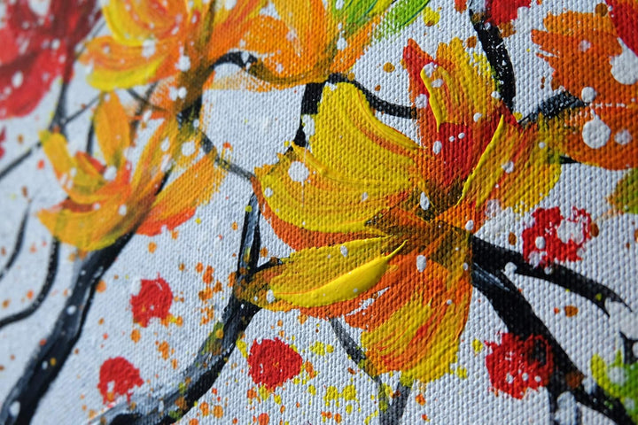 Monica Mirafiori I 100% HANDGEMALT I Gemälde Bunter Baum 100x50cm | Gemälde Handgemalt | Acrylgemäld