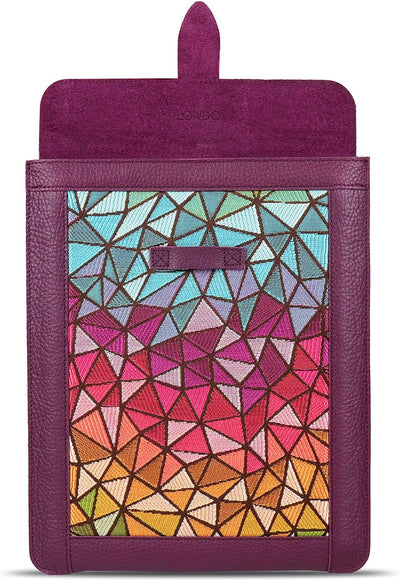 LONDO Echtleder-Ärmeltasche für Ipad - Large Purple Large, Purple Large