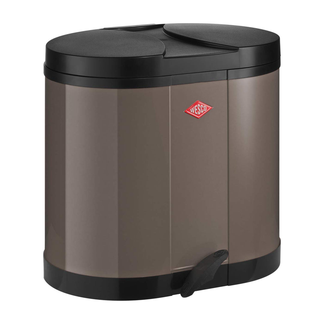 Wesco, Metall, Öko-Sammler 170 - 2 x 15 Liter warm grey, Warm Grey