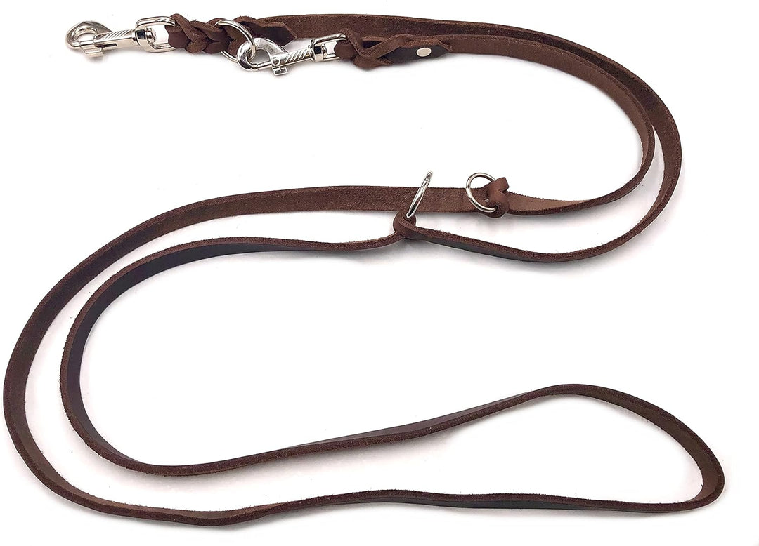 Hundeleine Fettleder kleine Hunde/grosse Hunde 2m / 2,40m / 2,80m / 3,50m / 5m Doppelleine verstellb