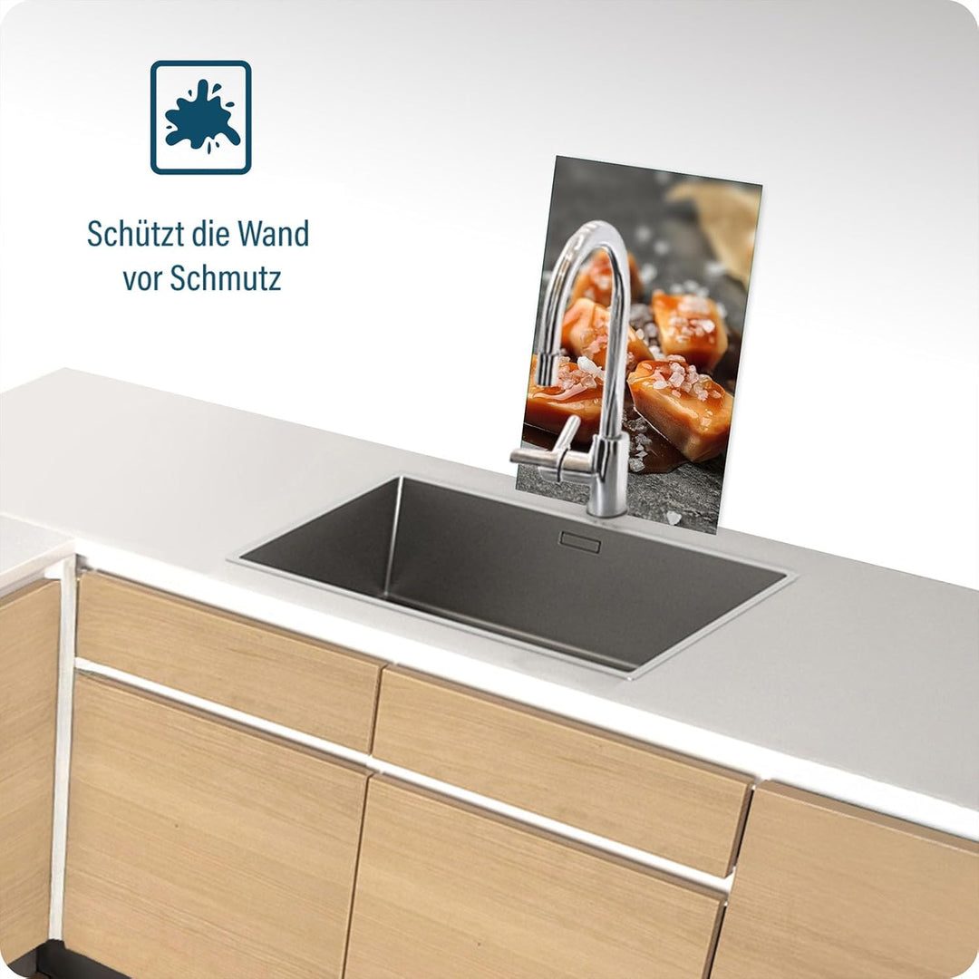 SFArt Herdabdeckplatte – Gehärtetes Glas Schneidebrett & Ceranfeld Abdeckplatte 1 Teilig 30x52 – Hyg