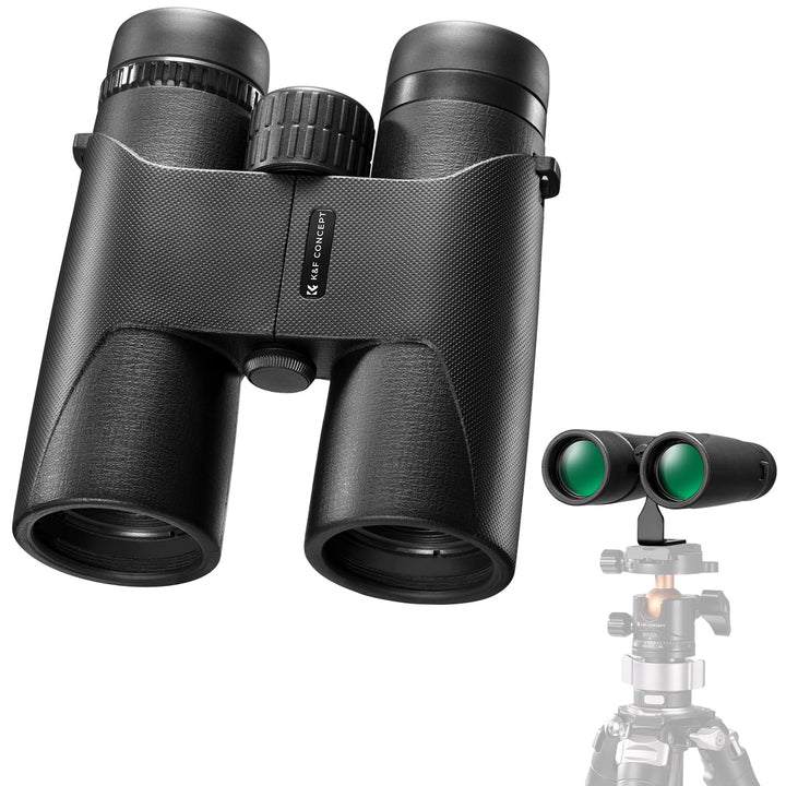 K&F Concept Fernglas Erwachsene 10 * 42 HD Ferngläser Schwarz BAK4 mit Stativumbauhalterung für Voge