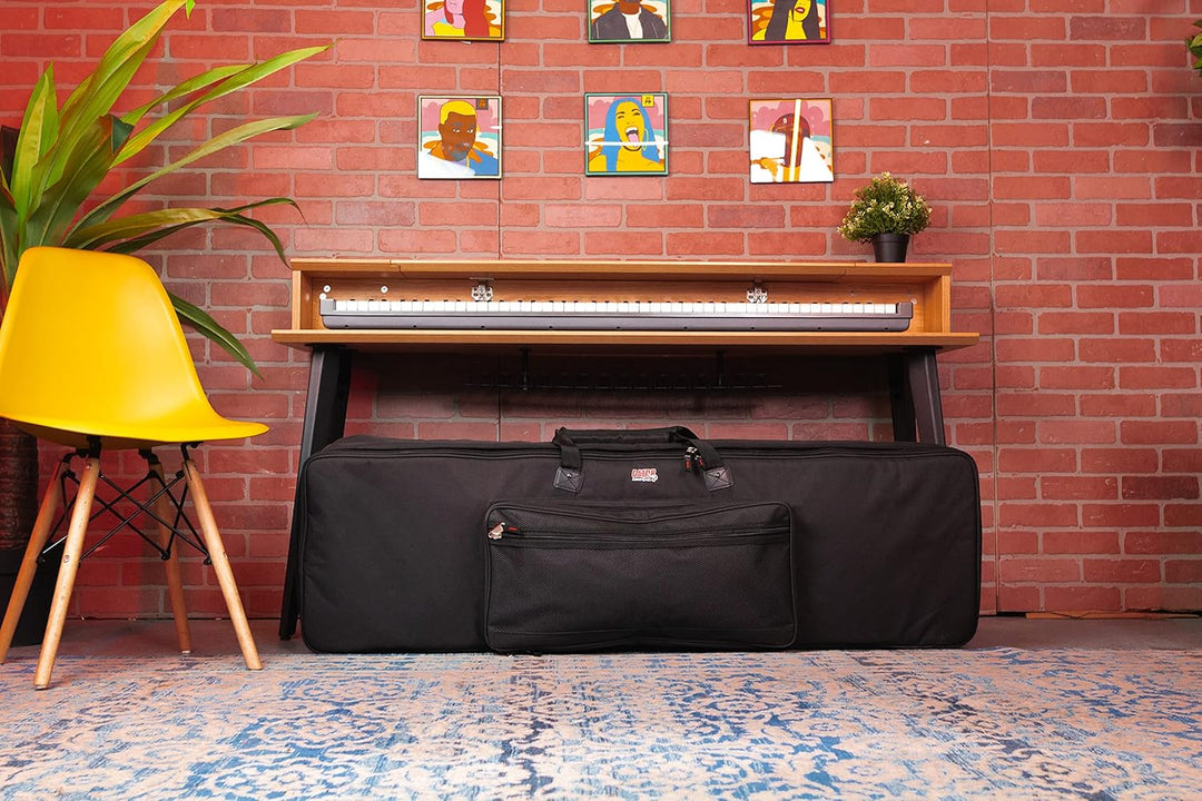 Gator Cases GKB Serie gepolsterte Keyboardtasche für 61-Tasten Keyboards (GKB-61-SLIM), Schwarz 61 s