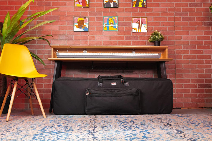 Gator Cases GKB Serie gepolsterte Keyboardtasche für 61-Tasten Keyboards (GKB-61-SLIM), Schwarz 61 s
