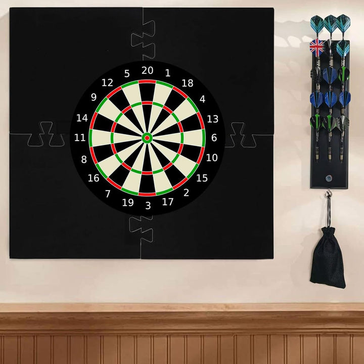 Generisch Dart-Wandschutz,Dartboard-Wandschutz - 4 Stück gespleisste quadratische Dartscheiben-Rücks