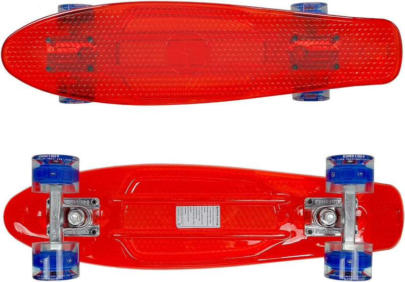 FunTomia Kinder Skateboard Cruiserboard Miniboard 57cm mit oder ohne LED Leuchtrollen Alu Truck Mach