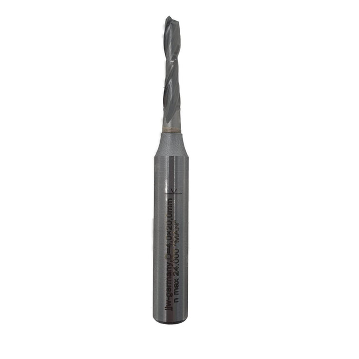 jjw-germany VHM - Spiralnutfräser Nutfräser Z= 2 für Hand Oberfräse mit Stahlschaft 8,0mm (D= 4,0 mm