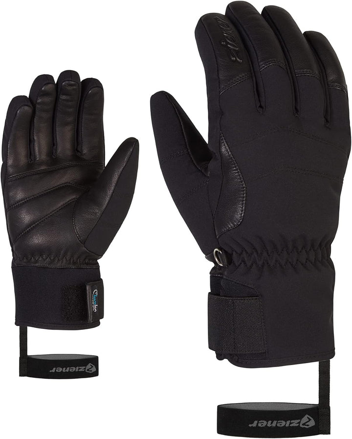 Ziener Damen Kale Ski-Handschuhe/Wintersport | wasserdicht, atmungsaktiv, Alpine Wool 6.5 Schwarz, 6