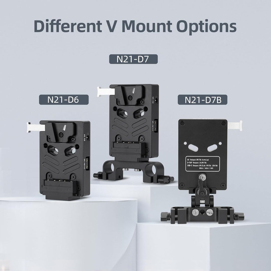 Nitze V Mount Battery Plate,V Mount Akku Batterieplatte mit Zwei 14,8 V/3A D-Tap und einem 8V/3A DC
