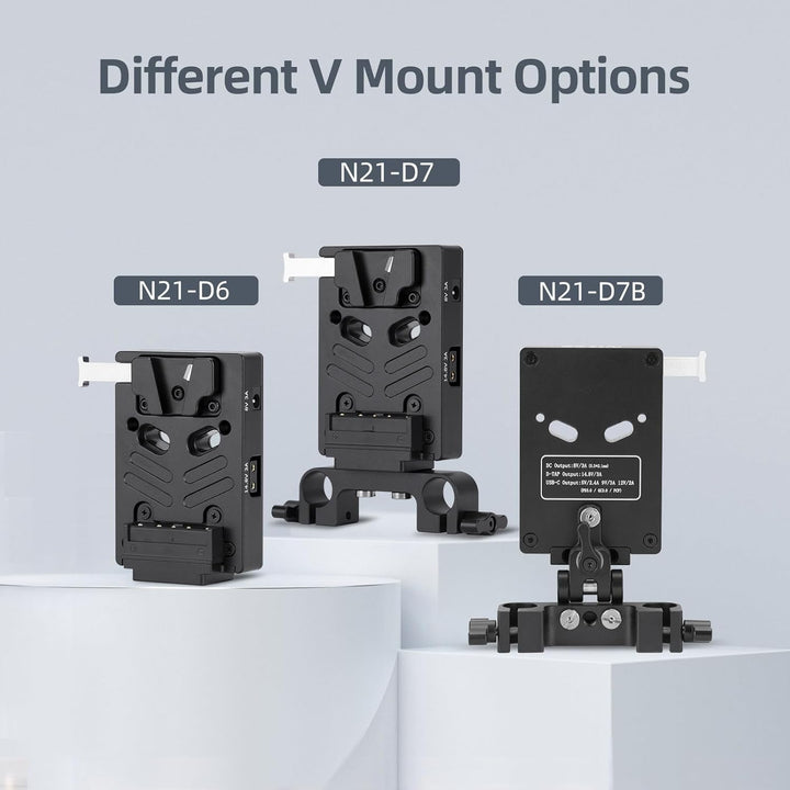 Nitze V Mount Battery Plate,V Mount Akku Batterieplatte mit Zwei 14,8 V/3A D-Tap und einem 8V/3A DC