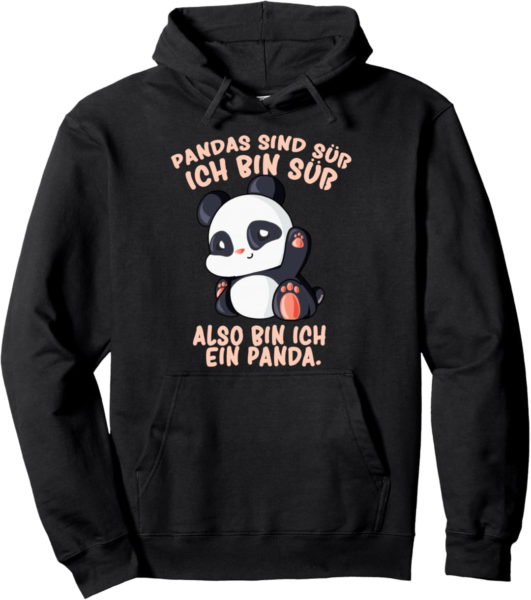 Pandas sind süss kleiner Pandabär Mädchen Bär Panda Pullover Hoodie