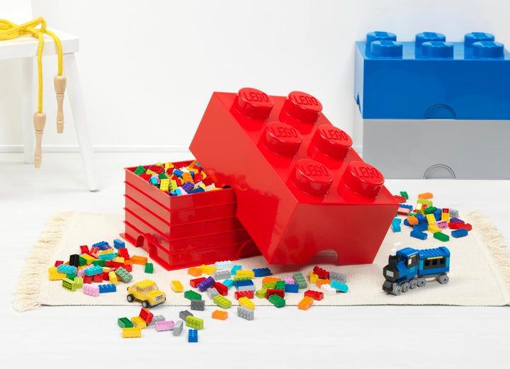 Room Copenhagen LEGO Aufbewahrungsstein 6 Noppen Mittelgrau,Stapelbare Aufbewahrungsbox 8,47 l mit D