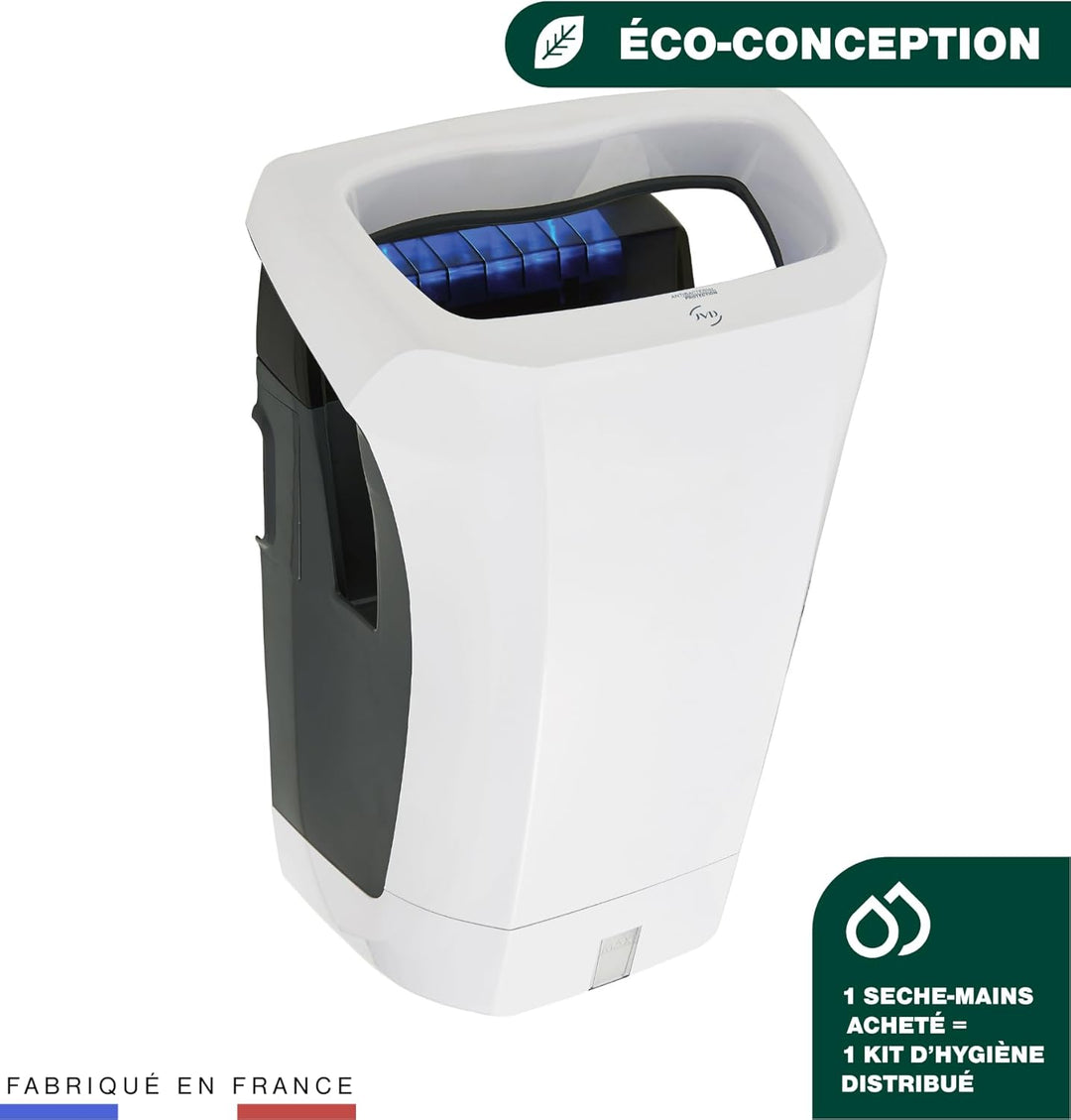 JVD - Sèche-Mains - Sèche-Mains automatique JVD Collection STELL'AIR air pulsé Blanc