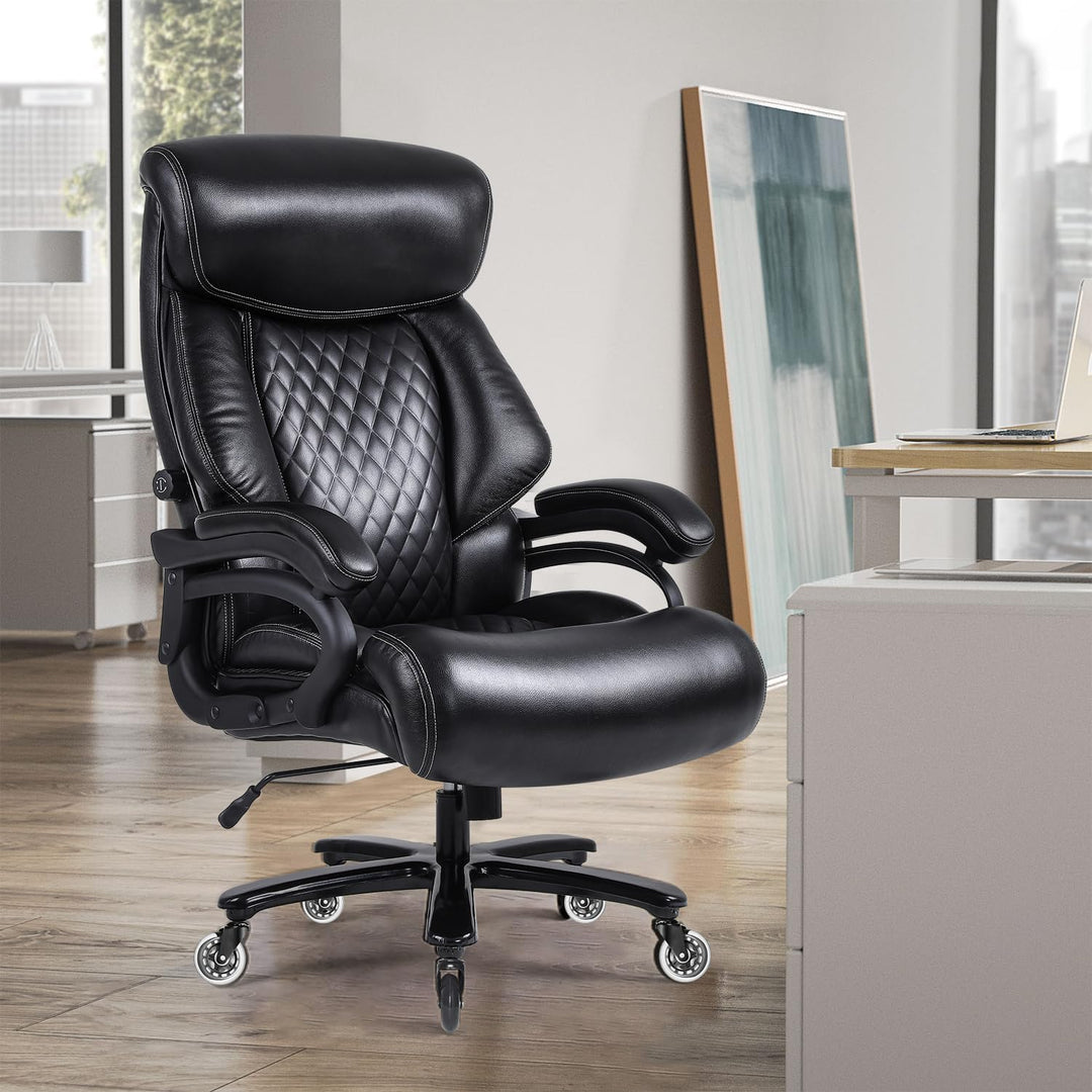 Bosmiller Bürostuhl Chefsessel 200kg Belastbarkeit Bürostuhl 200kg Ergonomischer Schreibtischstuhl D